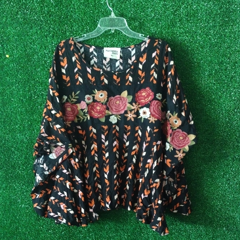 Northern Reflections Multicolor Floral Women's Top